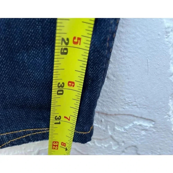 Care Label Italian Mens Buttons Fly Straight Leg Boyloose Jeans Denim 34 - Picture 6 of 16